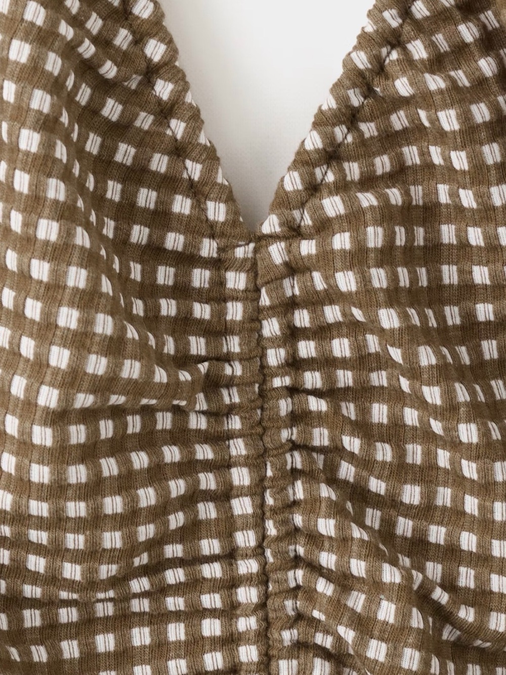 Mango CHECKERED MIDI DRESS WITH RUCHED DETAIL - Picture 5 of 6